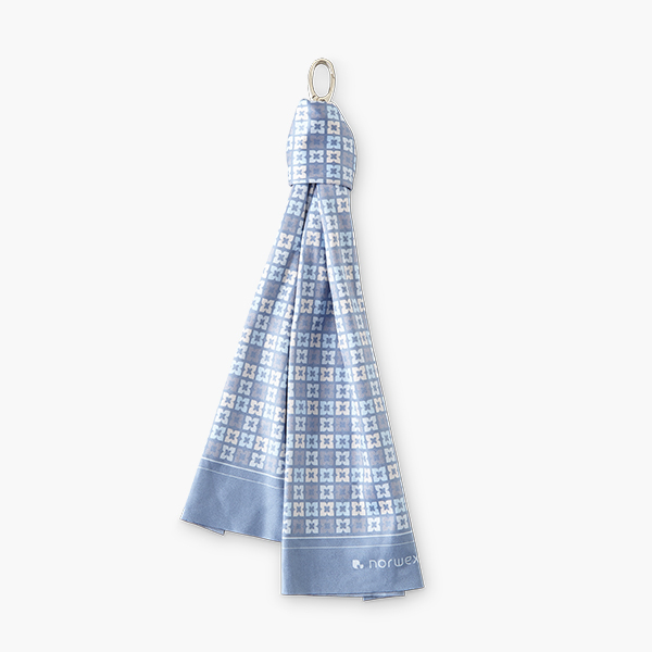 Optic Scarf, signature flora blue